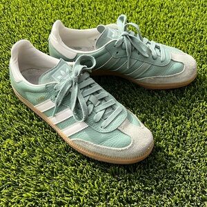 Adidas Green Sneakers with Retro Design